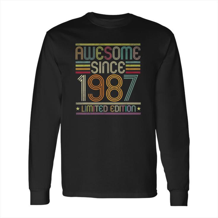 35Th Birthday Vintage Tee 35 Years Old Awesome Since 1987 Ver2 Long Sleeve T-Shirt