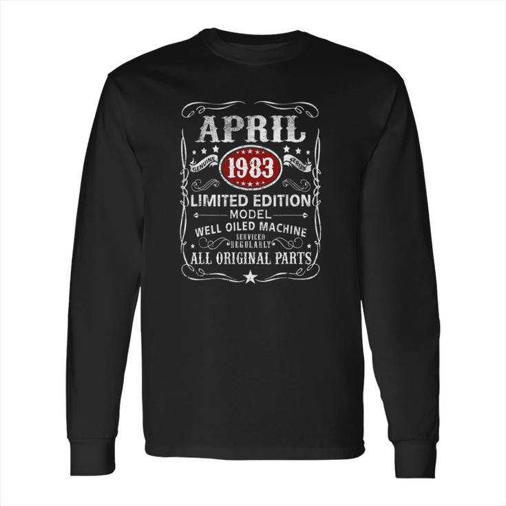 38 Years Old 38Th Birthday Decoration April 1983 Ver2 Long Sleeve T-Shirt