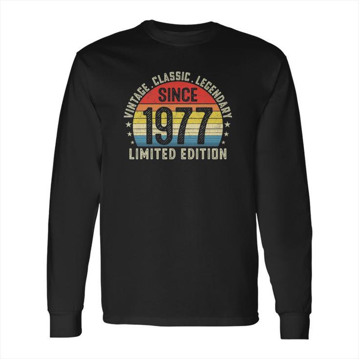 44Th Birthday 44 Years Old Bday Retro Vintage Since 1977 Ver2 Long Sleeve T-Shirt