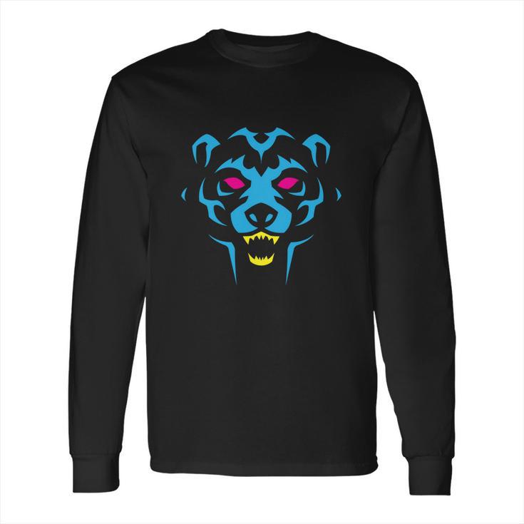 80S Blue Bear Logo Cmyk Long Sleeve T-Shirt