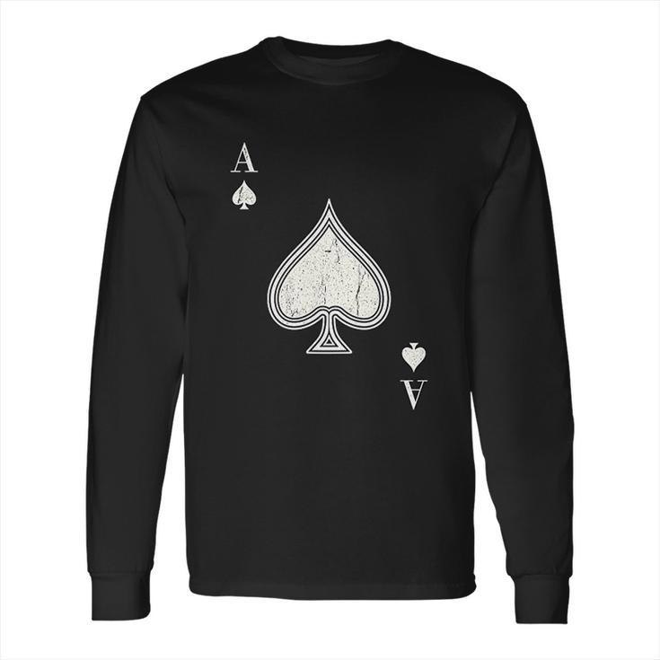 Ace Of Spades  Blackjack Cards Poker Long Sleeve T-Shirt