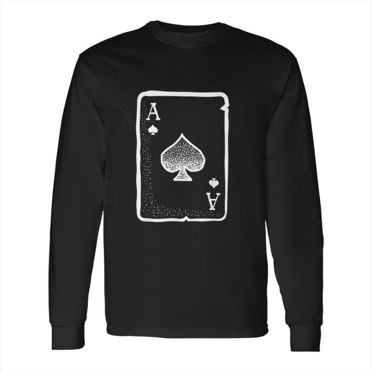 Ace Of Spades Poker Playing Card Halloween Costume Long Sleeve T-Shirt