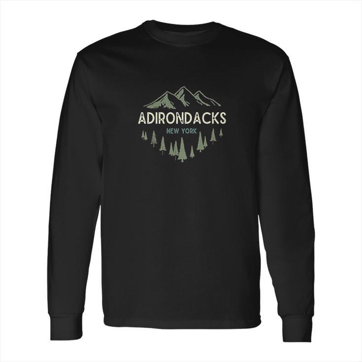 Adirondack Mountains Adirondacks New York Vintage Retro Long Sleeve T-Shirt