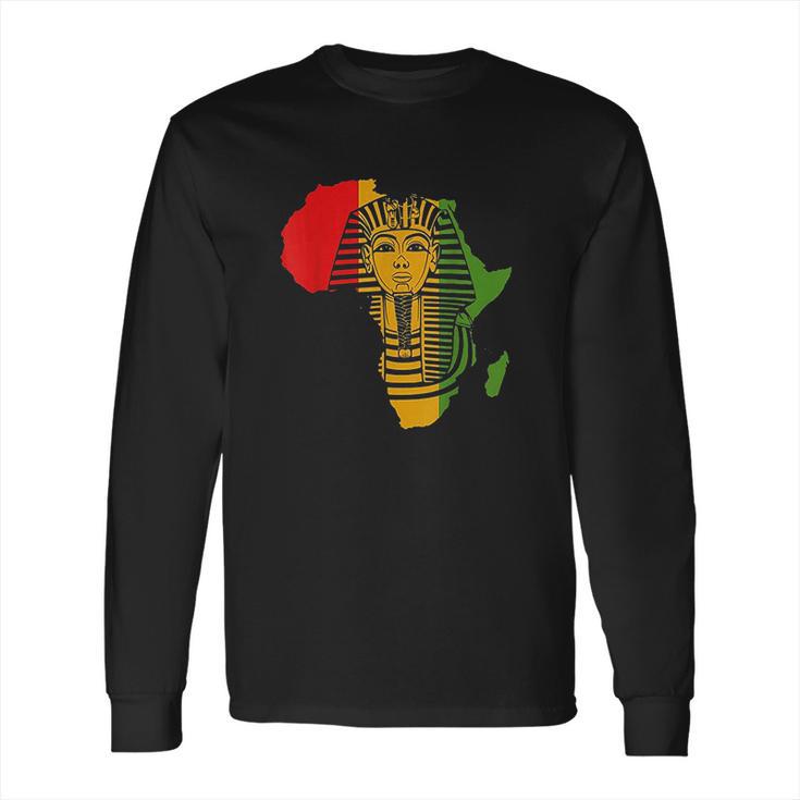 African Gift For Men Egyptian Pharaoh King Tut Dashiki Long Sleeve T-Shirt