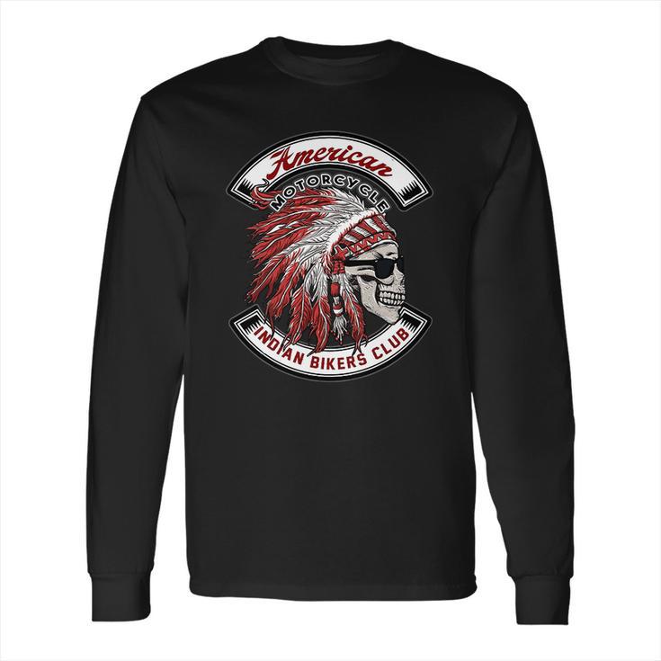 American Motorcycle Indian Bikers Club Hoodie Long Sleeve T-Shirt