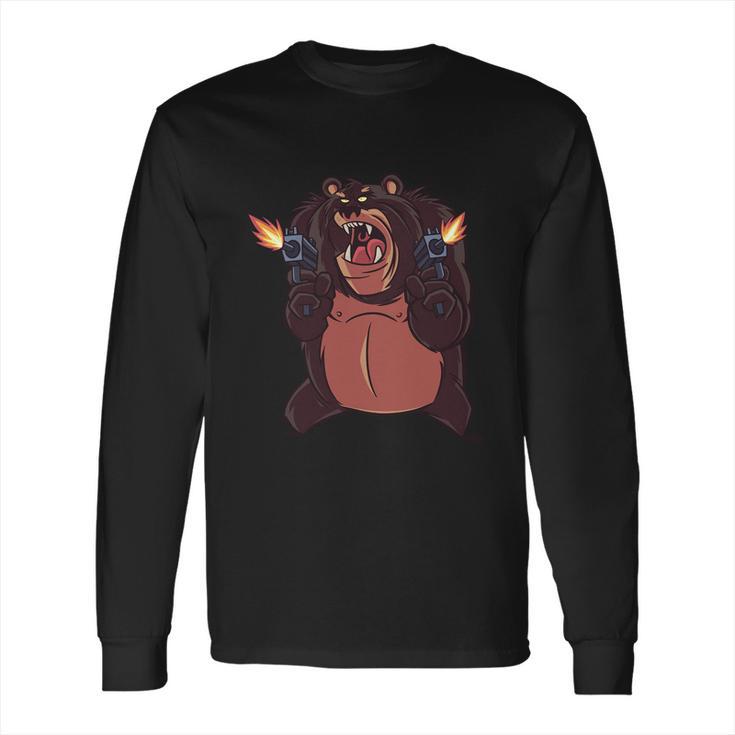 Angry Bear Shooting Long Sleeve T-Shirt