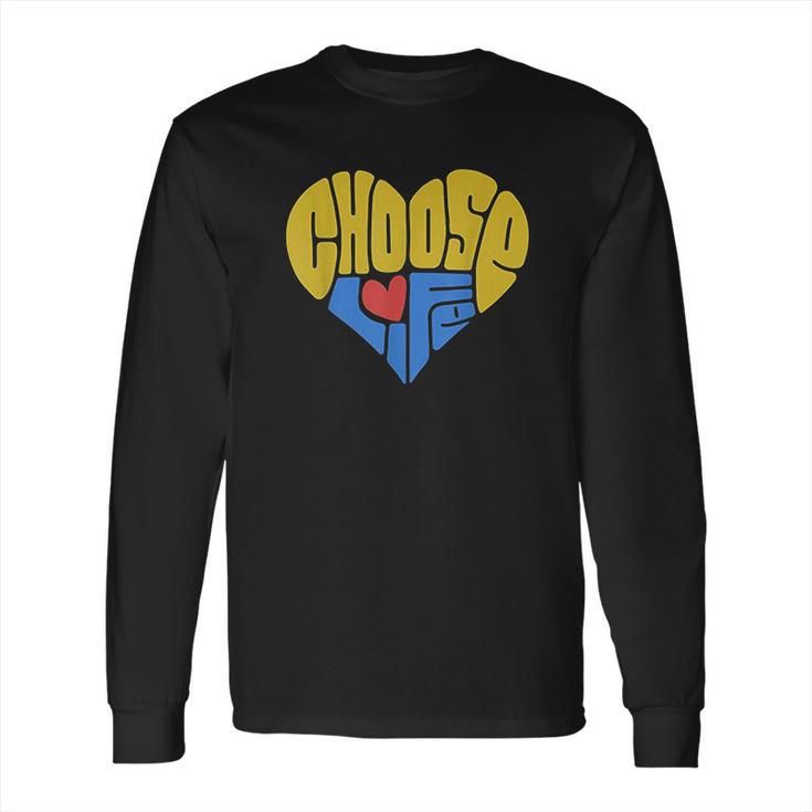 Anti- Bortion Choose Life Heart Long Sleeve T-Shirt