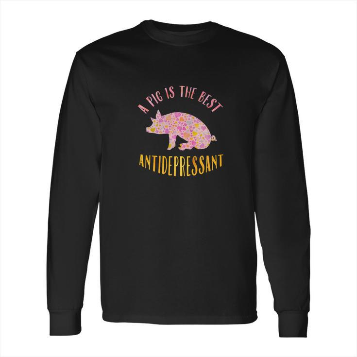 Antidepressant Mini Pig Lovers Gift Tee Long Sleeve T-Shirt