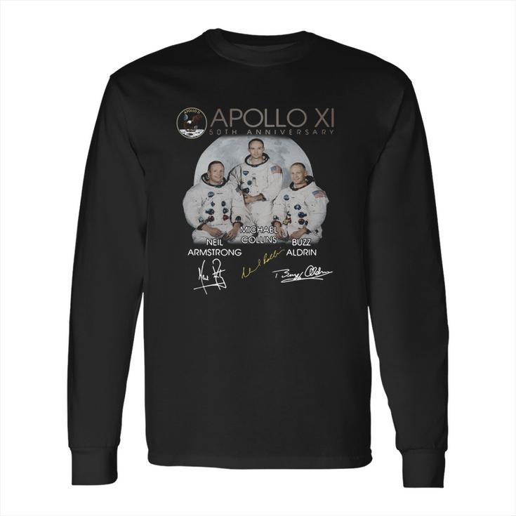 Apollo 11 50Th Anniversary Neil Armstrong Michael Collins Buzz Aldrin Signature T-Shirt Long Sleeve T-Shirt