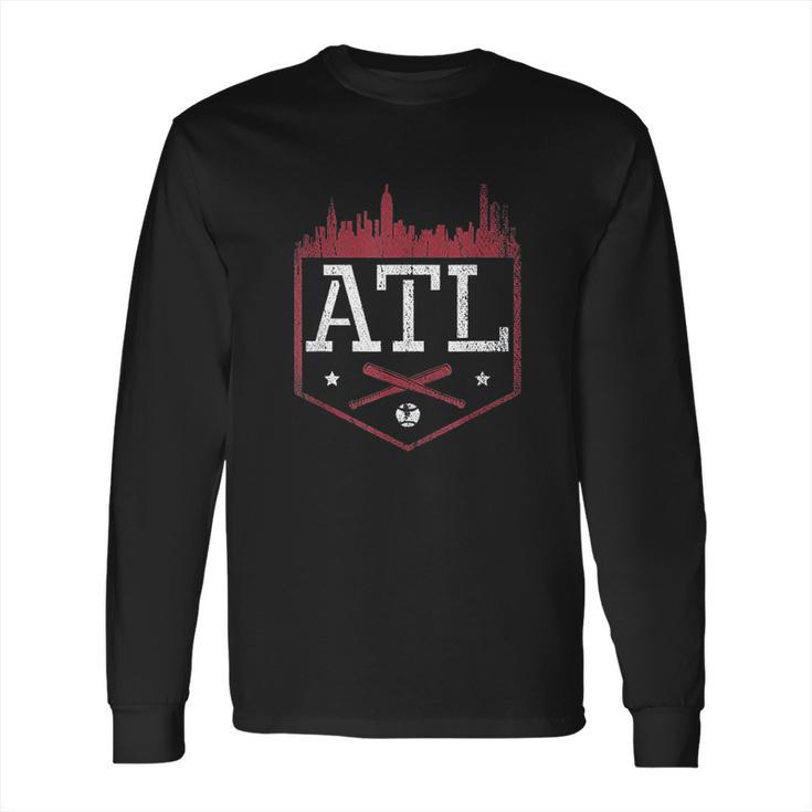 Atlanta Baseball Atl Vintage Georgia Brave Gift Long Sleeve T-Shirt