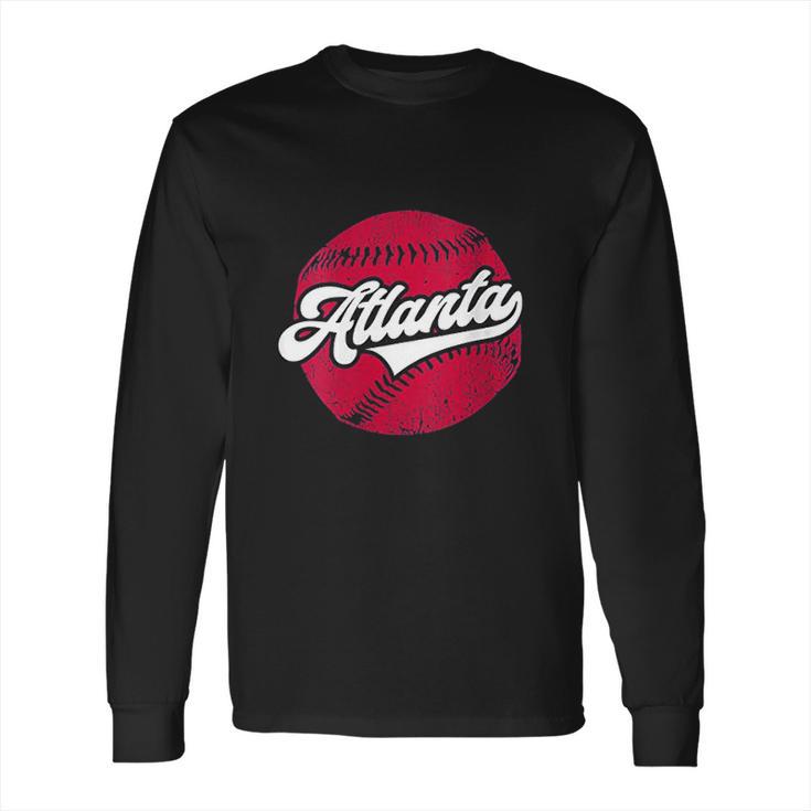 Atlanta Baseball Vintage Atl Pride Retro Gift Long Sleeve T-Shirt