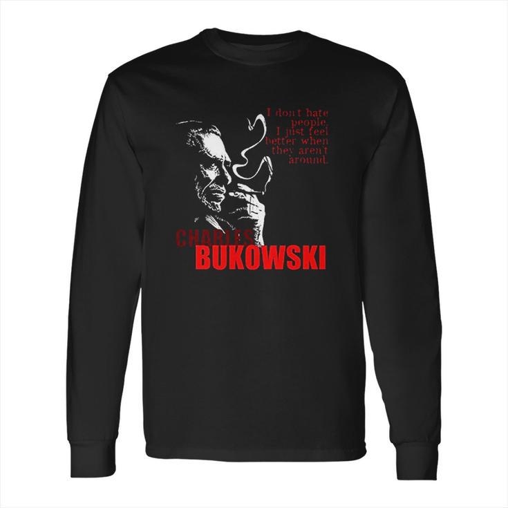 Author Charles Bukowski Tee 48 Long Sleeve T-Shirt