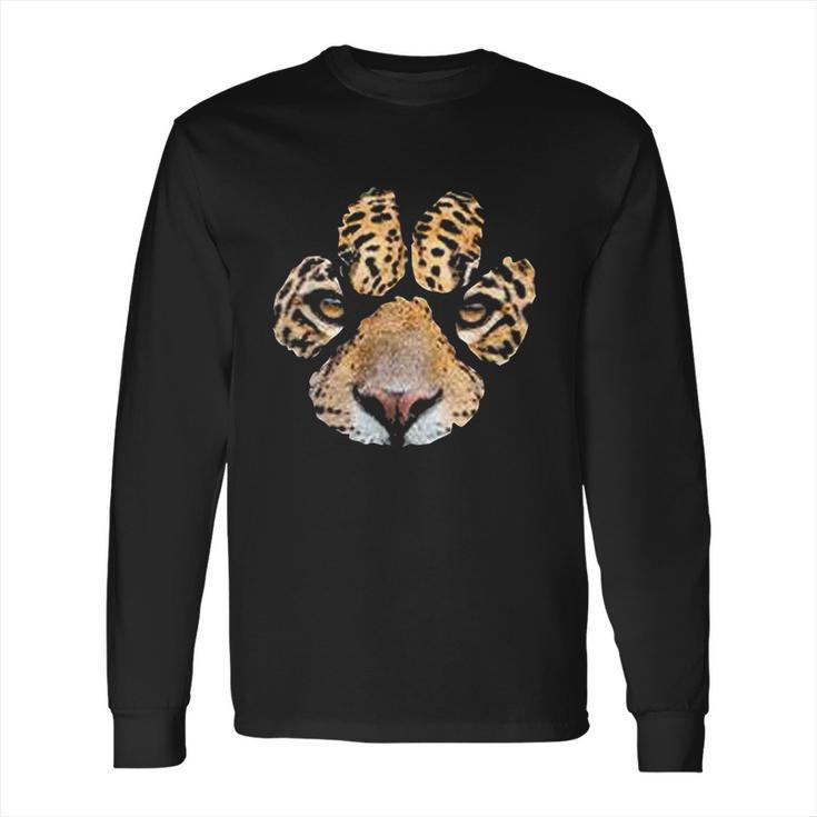 Awesome Jaguar Paw Print Long Sleeve T-Shirt