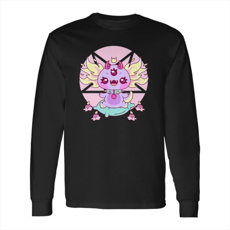 Axolotl Kawaii Pastel Goth Cute Creepy Nu Goth Aesthetic Long Sleeve T-Shirt