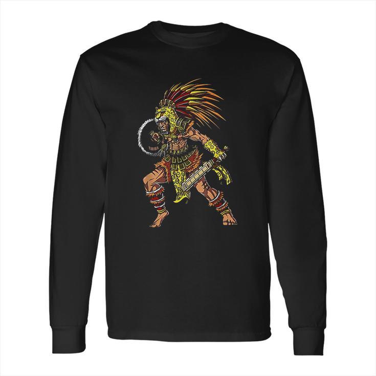 Aztec Jaguar Warrior Native Mexican Mythology Long Sleeve T-Shirt