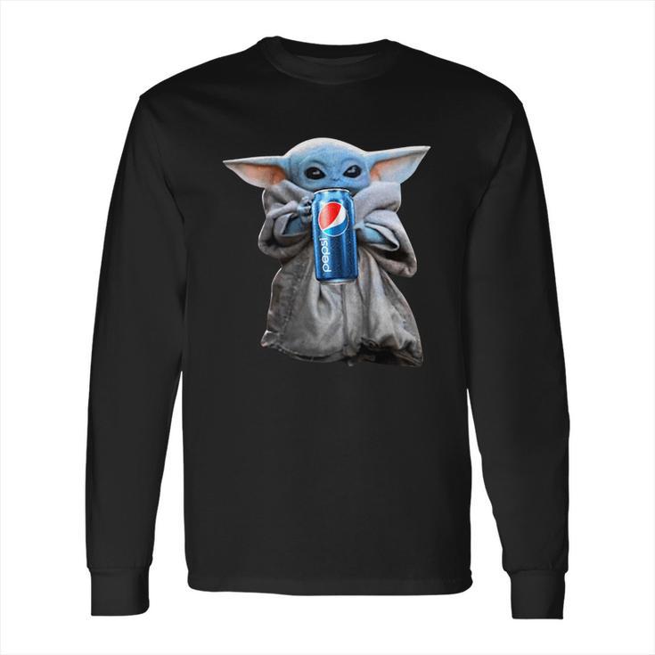 Baby Yoda Drink Pepsi Sweater Long Sleeve T-Shirt