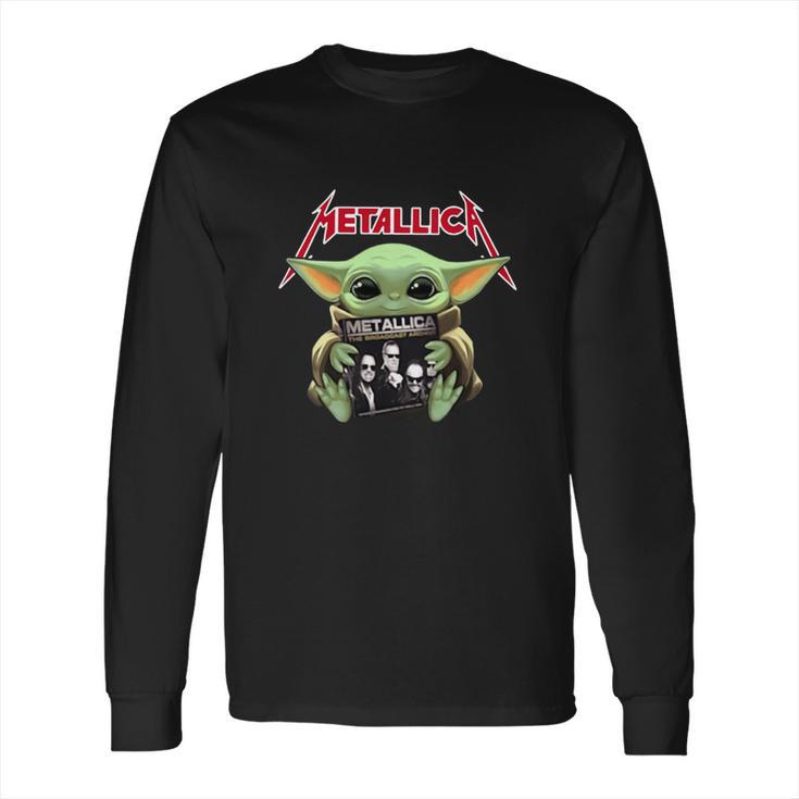 Baby Yoda Hug Metallica Long Sleeve T-Shirt