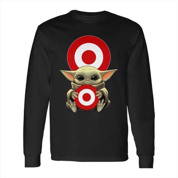 Baby Yoda Hug Target Circle Shirt T Shirt Long Sleeve T-Shirt