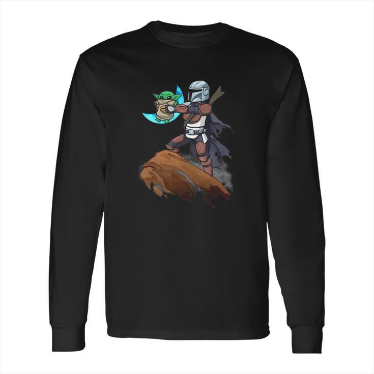 Baby Yoda Mandalion Lion King Shirt Long Sleeve T-Shirt