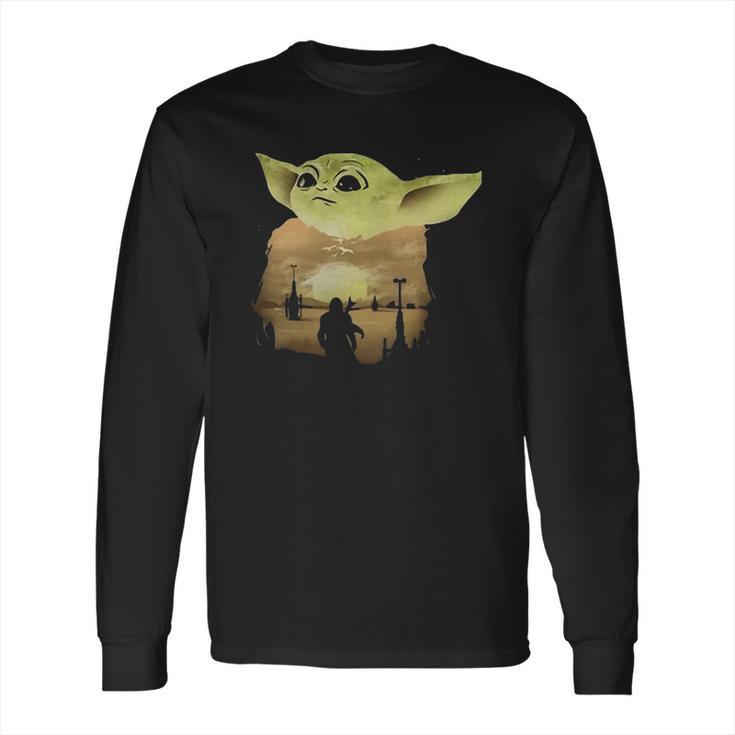 Baby Yoda Sunset Shirt Long Sleeve T-Shirt