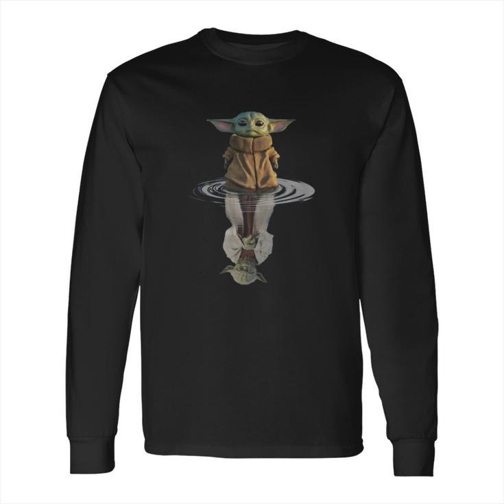 Baby Yoda Water Reflection Master Yoda Best Sweater Long Sleeve T-Shirt