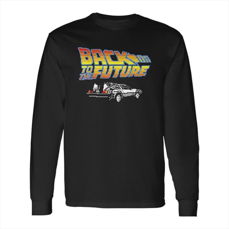 Back To The Future 8Bit Delorean Long Sleeve T-Shirt