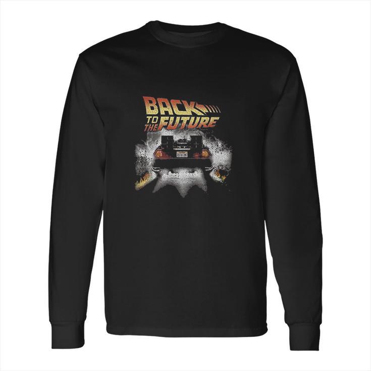 Back To The Future Vintage Delorean Peel Out Long Sleeve T-Shirt