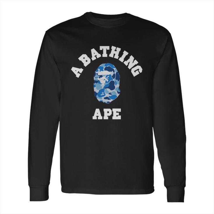 Bape Abc Blue Camo Hoodies Long Sleeve T-Shirt