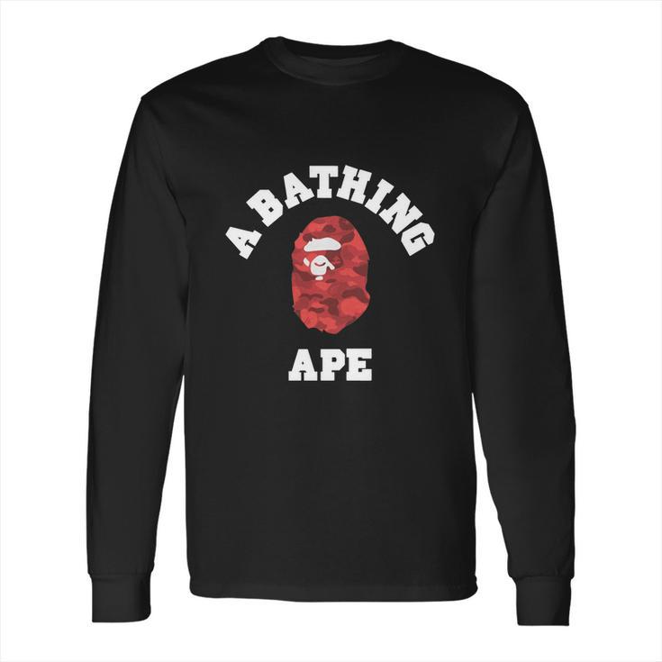 Bape Abc Red Camo T-Shirts Long Sleeve T-Shirt