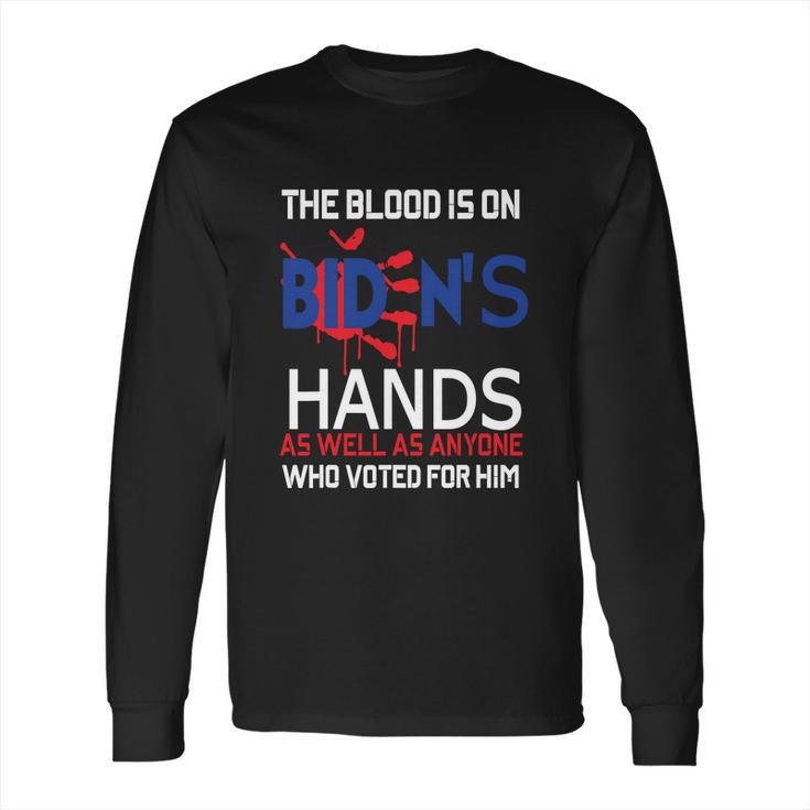 Bareshelves Fjb Bare Shelves Biden Sucks Political Biden Idiot Fuck Biden Long Sleeve T-Shirt