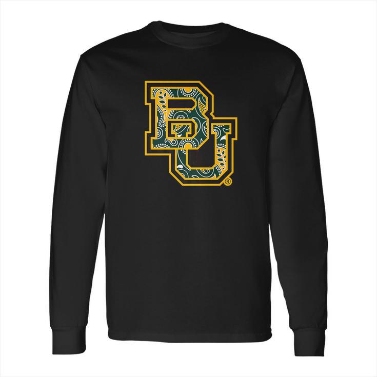 Baylor Bears Paisley Pattern Logo  Apparel Long Sleeve T-Shirt