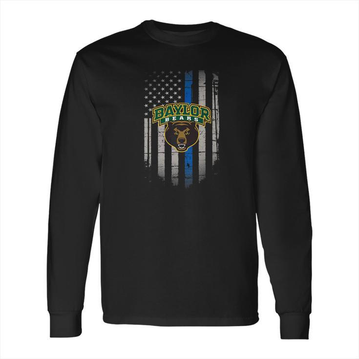 Baylor Bears Thin Blue Line  Apparel Long Sleeve T-Shirt