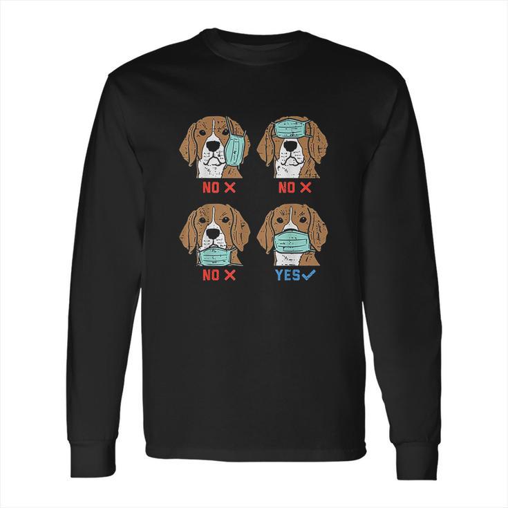 Beagle Funny Social Distancing Dog Gift Long Sleeve T-Shirt