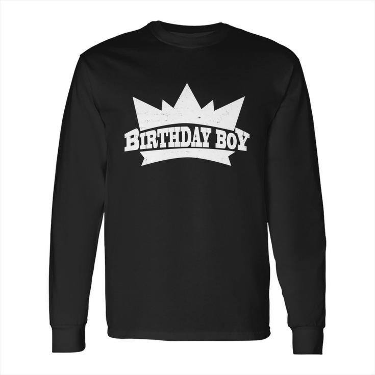 Birthday Boy Crown Classic Logo Long Sleeve T-Shirt