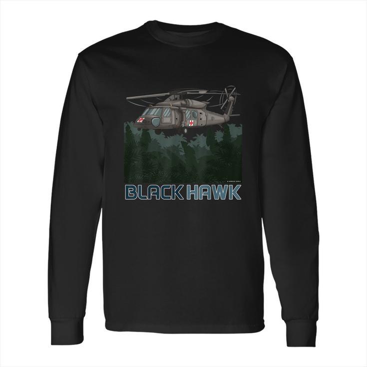 Black Hawk Helicopter Military Armed Forces Novelty Long Sleeve T-Shirt