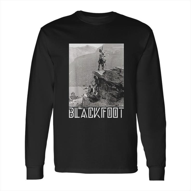 Blackfoot Native American Indians At Glacier National Park Long Sleeve T-Shirt