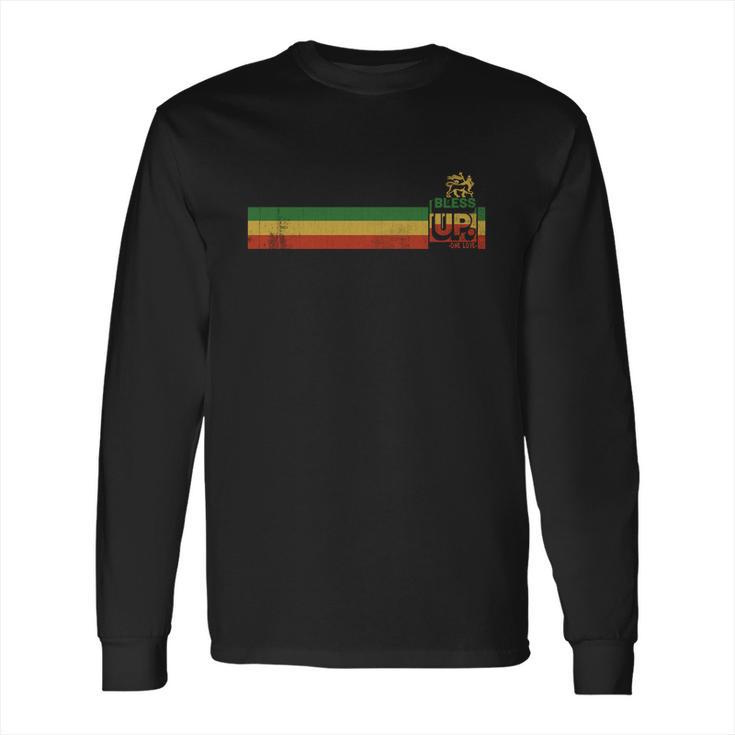 Bless Up Rasta Jamaica Roots Rock Reggae Long Sleeve T-Shirt