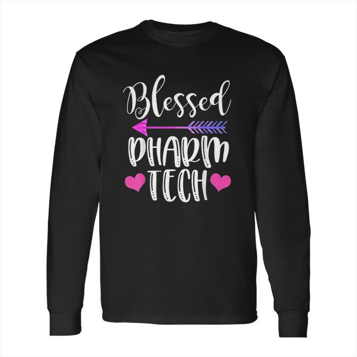 Blessed Pharm Tech Cute Pharmacy Technician Gift Long Sleeve T-Shirt