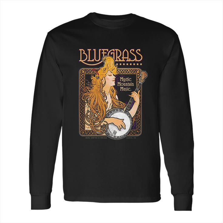 Bluegrass Alphonse Mucha Inspired Illustration Long Sleeve T-Shirt