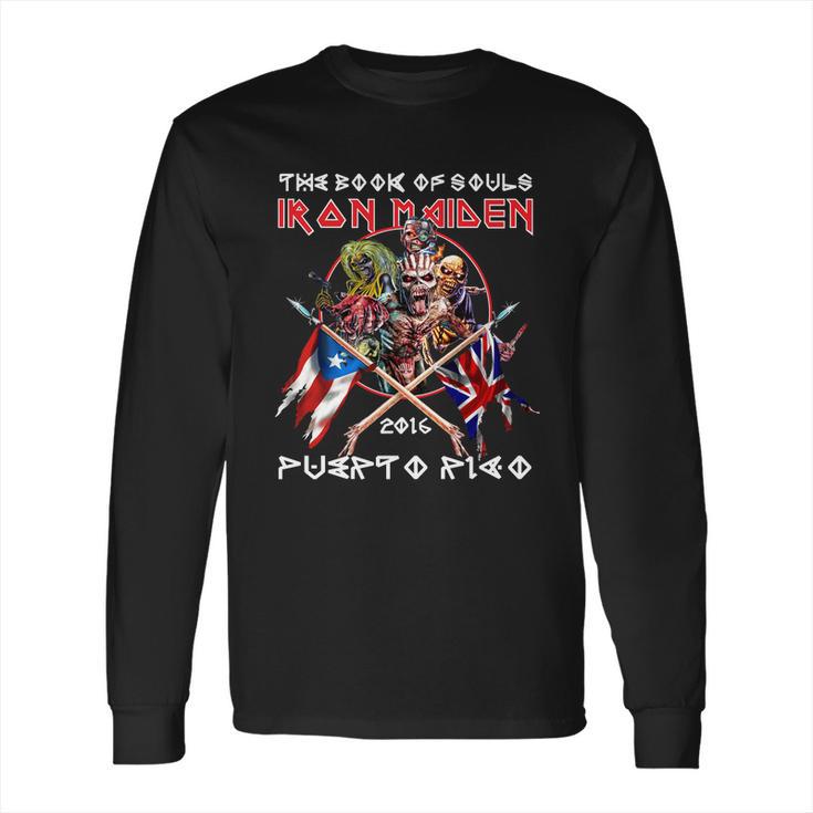 The Book Of Souls Iron Maiden 2016 Puerto Rico T Shirt Long Sleeve T-Shirt