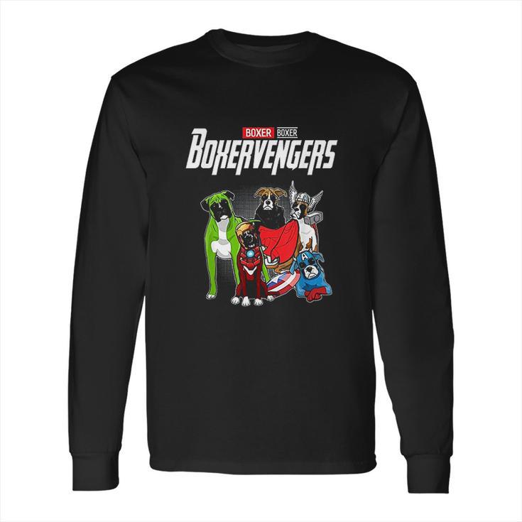 Boxervengers Funny Dog Boxer Long Sleeve T-Shirt