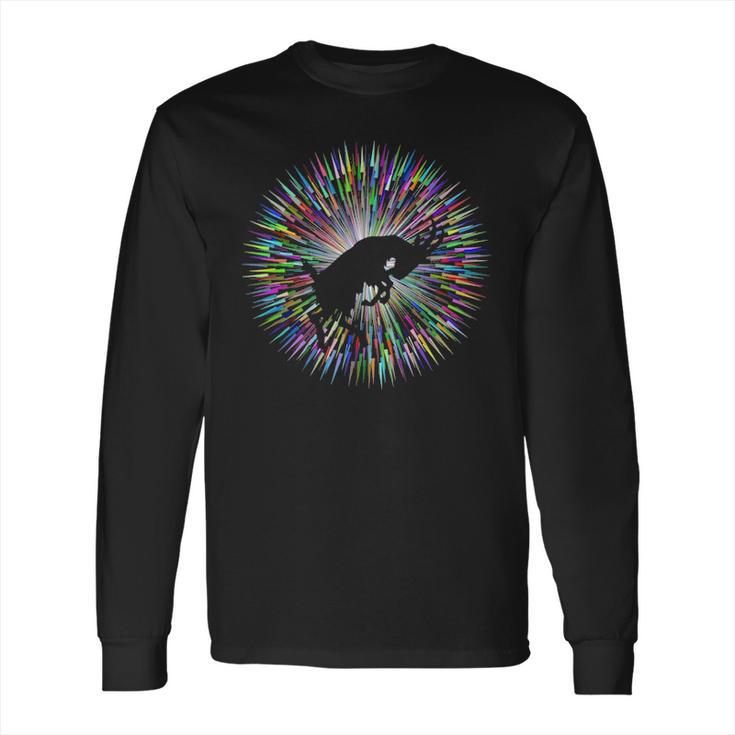 Bucking Goat Silhouette Bright Explosion Long Sleeve T-Shirt