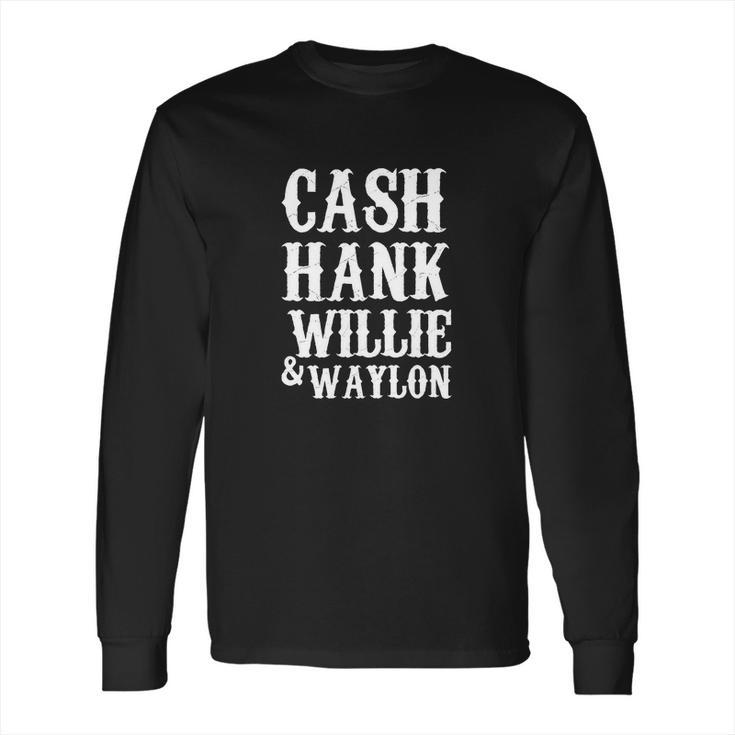 Cash Hank Willie WaylonShirt Long Sleeve T-Shirt