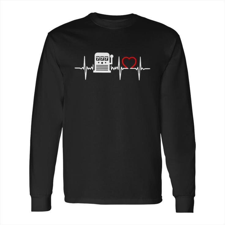 Cass Slot Machine Heartbeat Long Sleeve T-Shirt