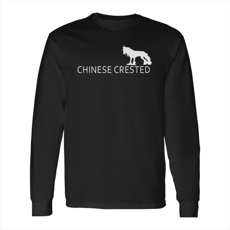 Chinese Crested Dog Logo Long Sleeve T-Shirt