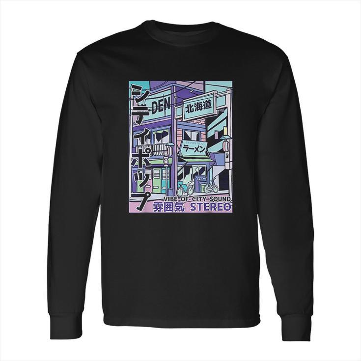 City Pop Aesthetic Style 80S Japanese Art Long Sleeve T-Shirt