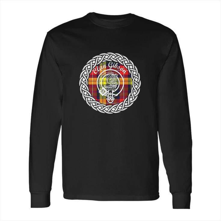 Clan Gibson Surname Last Name Scottish Tartan Crest Long Sleeve T-Shirt