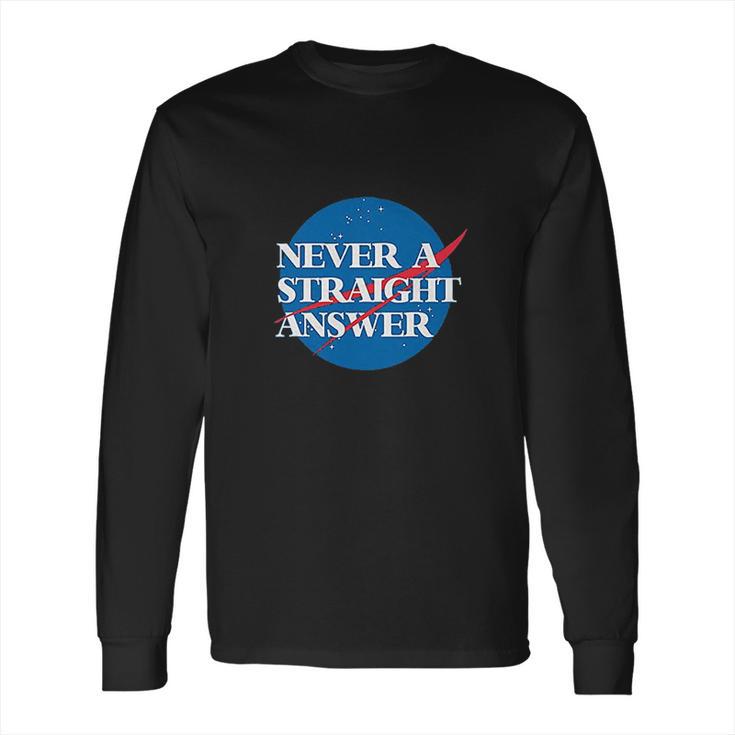 Clique Clothing Nasa Never A Straight Answer Long Sleeve T-Shirt