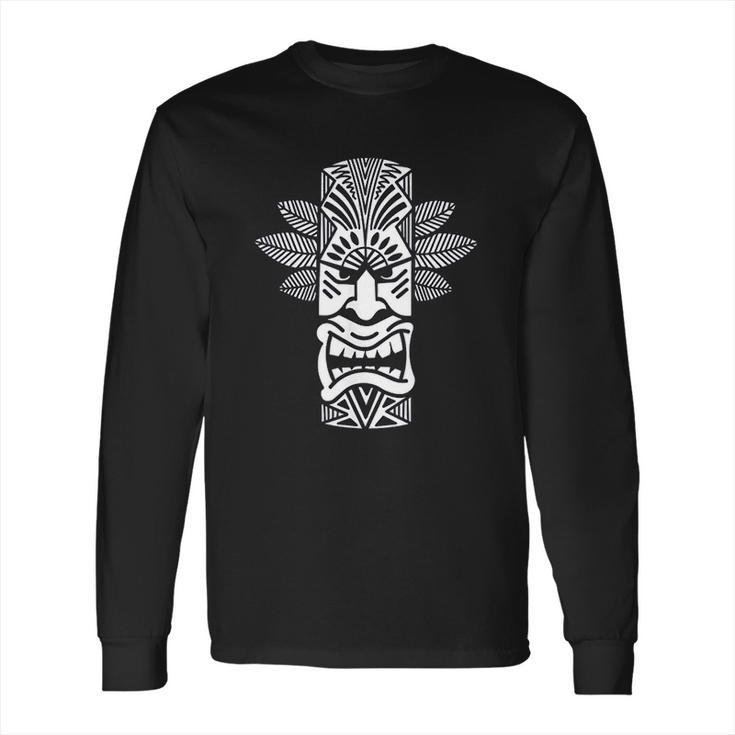 Cool Luau Party  Polynesian Tiki Head Long Sleeve T-Shirt