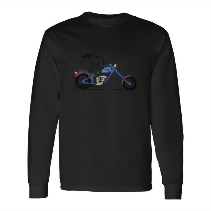 Cool Snoopy Riding Motorcycle Peanuts Long Sleeve T-Shirt